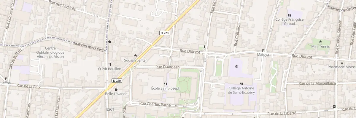 Plan du 6 Rue Diderot à Vincennes