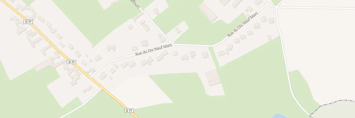Plan du 29 Rue du Dix Neuf Mars à La Thieuloye