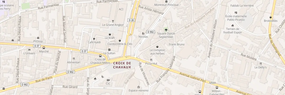 Plan du 57 Bd Rouget de Lisle à Montreuil