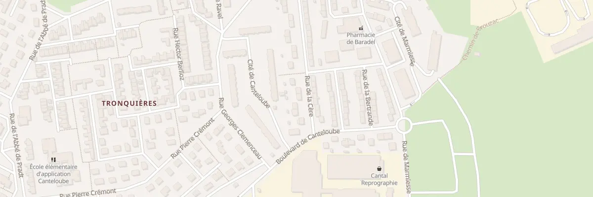 Plan du 60 Rue de la Cère à Aurillac