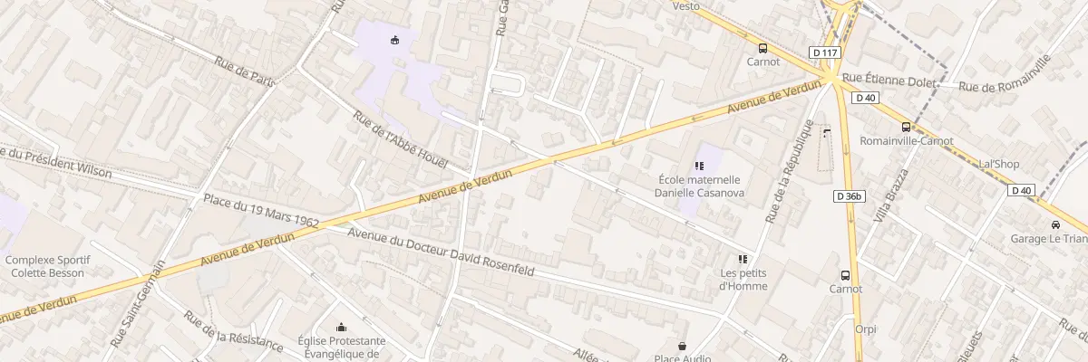 Plan du 25 Av de Verdun à Romainville