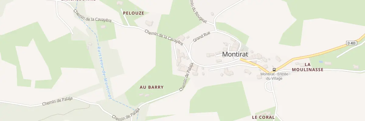 Plan du 1 Che de la Cavayere à Montirat