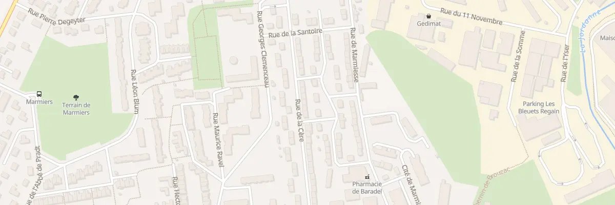 Plan du 23 Rue de la Cère à Aurillac