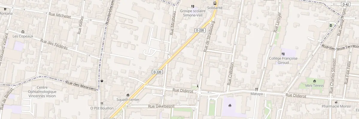 Plan du 114 Av de la République à Vincennes