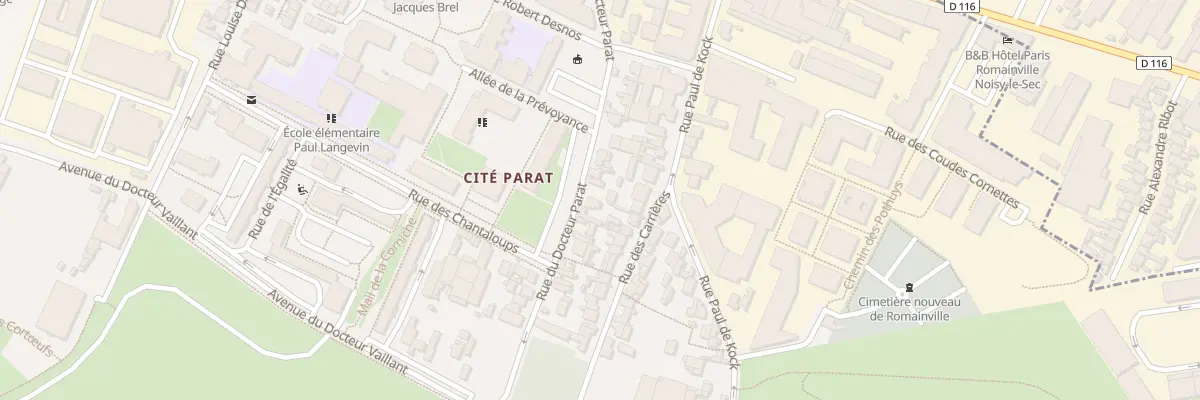 Plan du 54 Rue Docteur Parat à Romainville