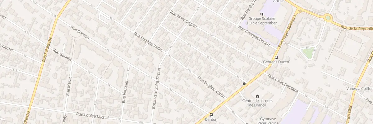 Plan du 28 Rue Eugene Varlin à Drancy