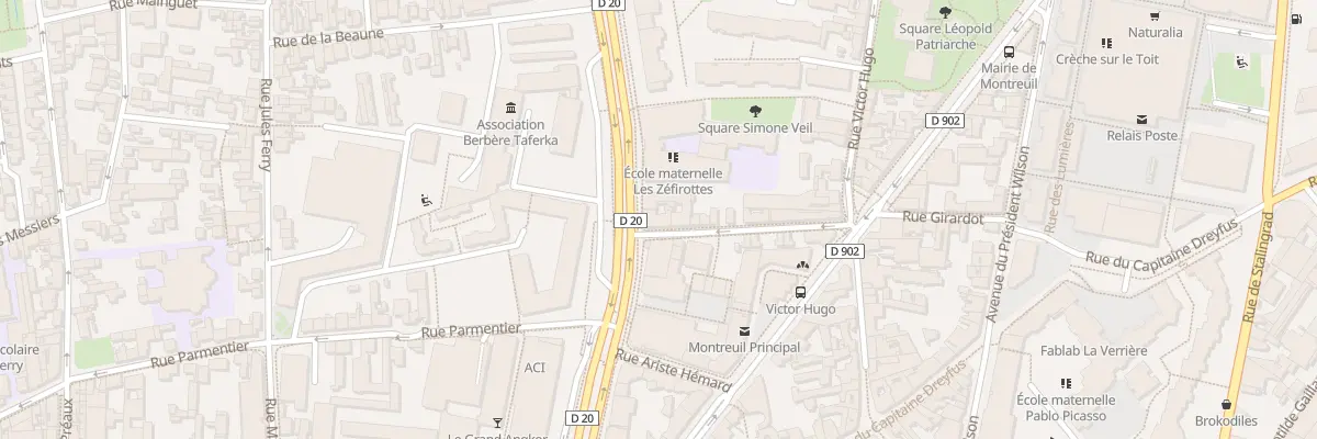 Plan du 1 Rue Mériel à Montreuil