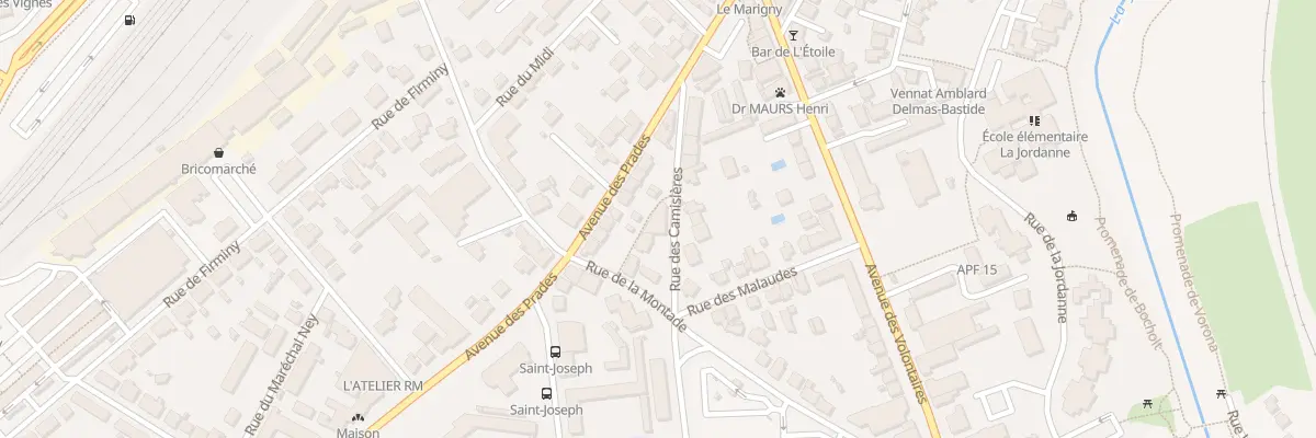 Plan du 12 Rue des Camisieres à Aurillac