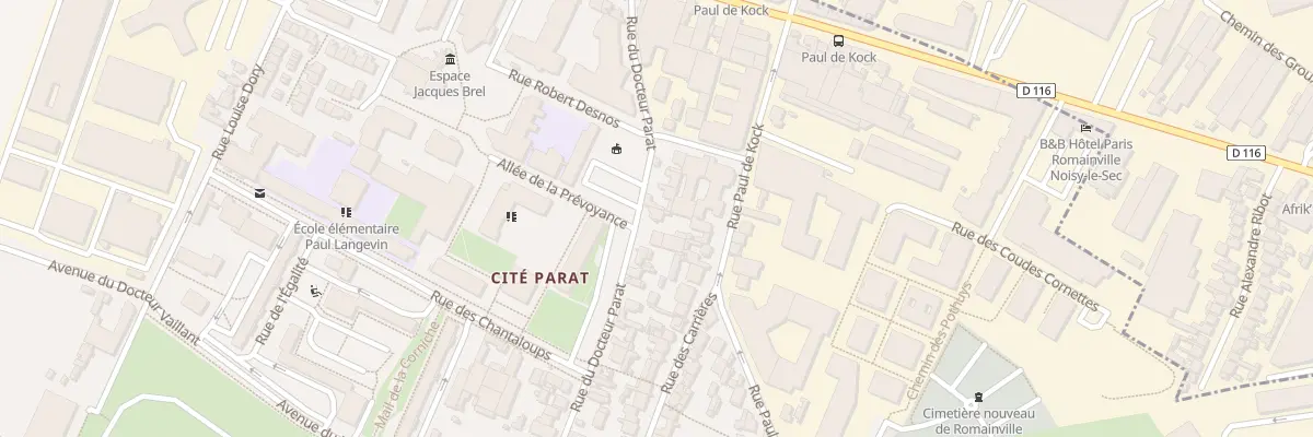 Plan du 75 Rue Docteur Parat à Romainville