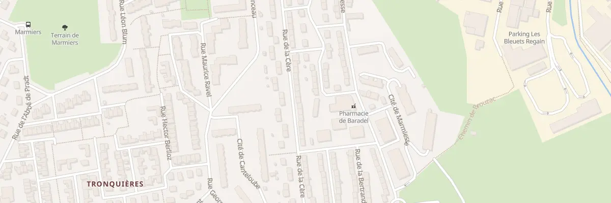 Plan du 43 Rue de la Cère à Aurillac