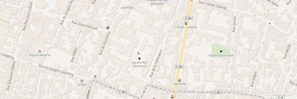 Plan du 50 Rue de la Fédération à Montreuil
