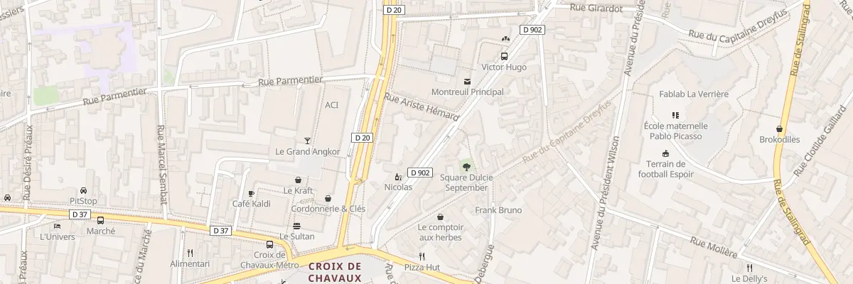 Plan du 56 Bd Rouget de Lisle à Montreuil