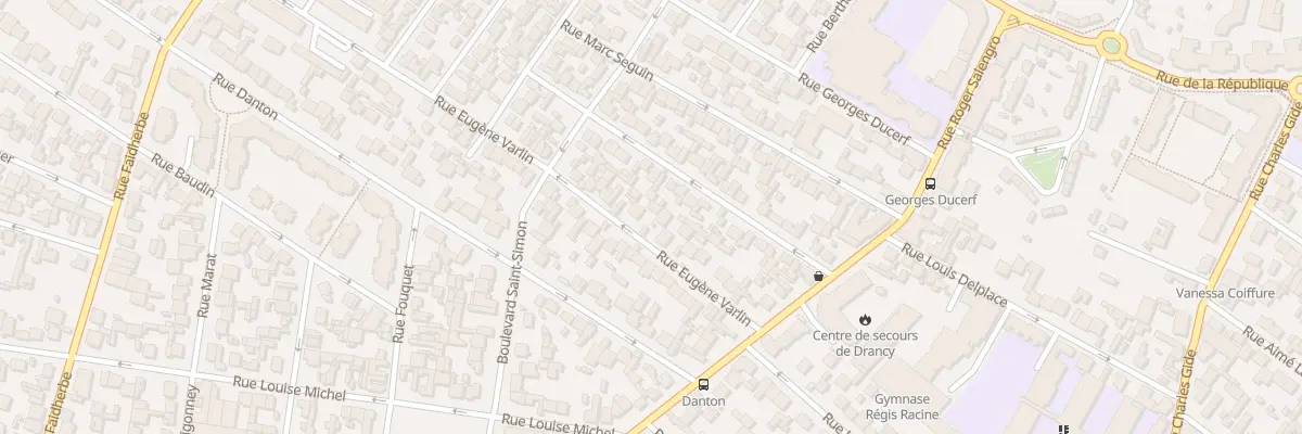 Plan du 22 Rue Eugene Varlin à Drancy