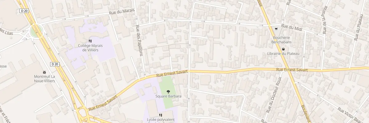 Plan du 1 Rue Leon Loiseau à Montreuil