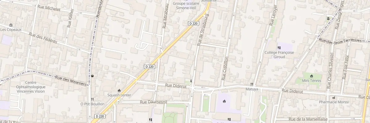 Plan du 45 Rue de Strasbourg à Vincennes