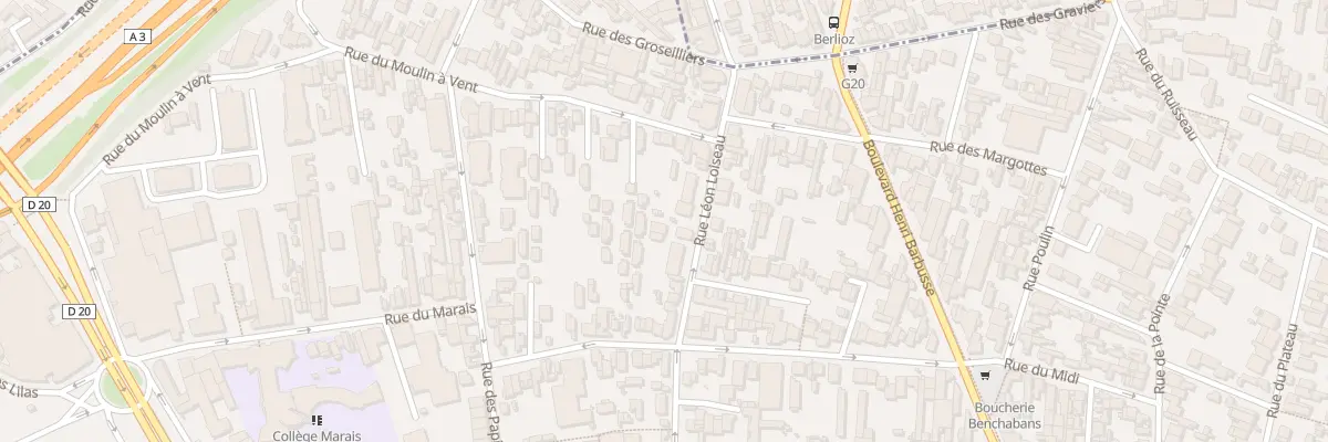 Plan du 29 Rue Leon Loiseau à Montreuil