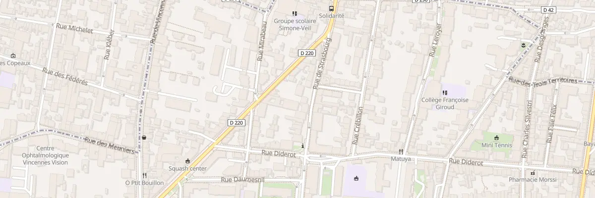 Plan du 49 Rue de Strasbourg à Vincennes