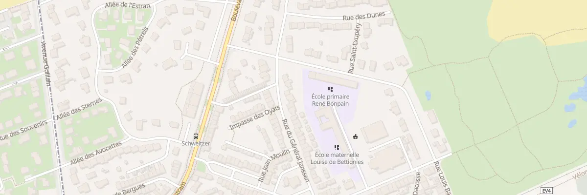 Plan du 172 Rue du Gen Janssen à Leffrinckoucke
