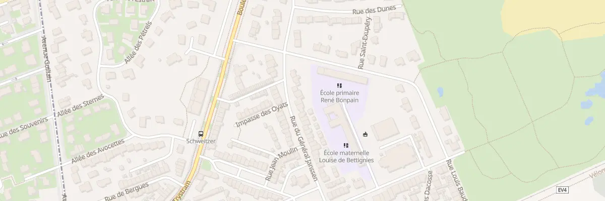 Plan du 156 Rue du Gen Janssen à Leffrinckoucke