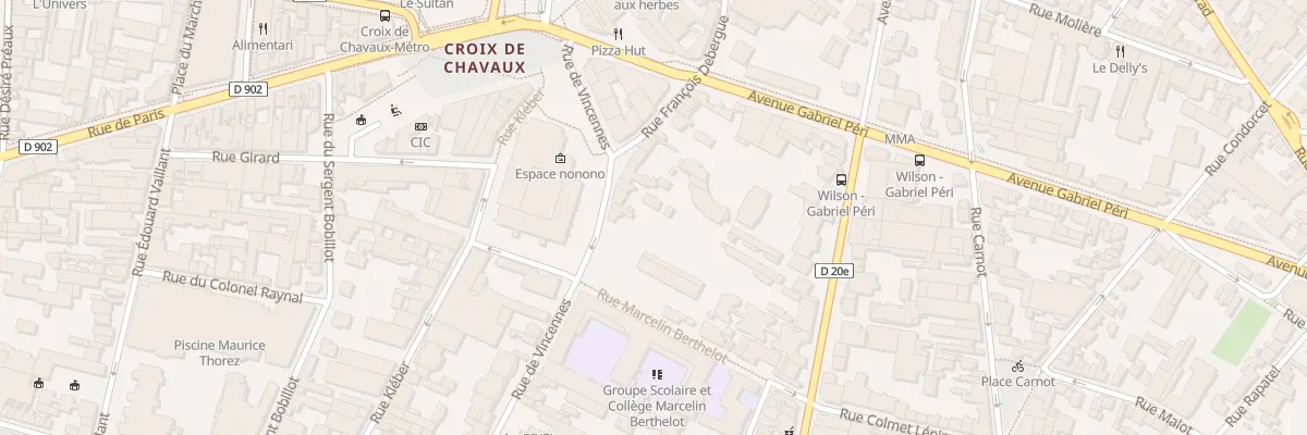 Plan du 9 Rue de Vincennes à Montreuil