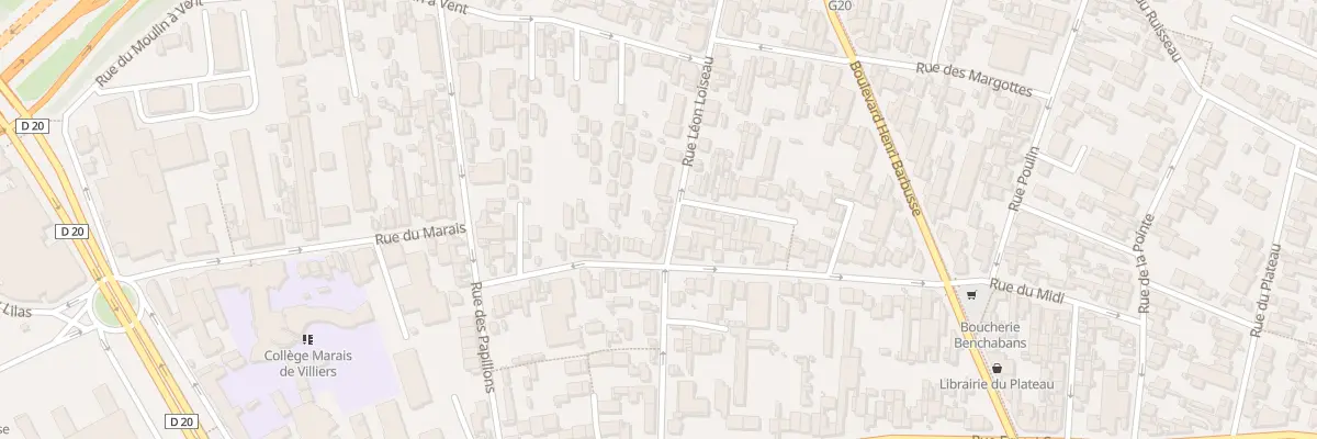 Plan du 21 Rue Leon Loiseau à Montreuil
