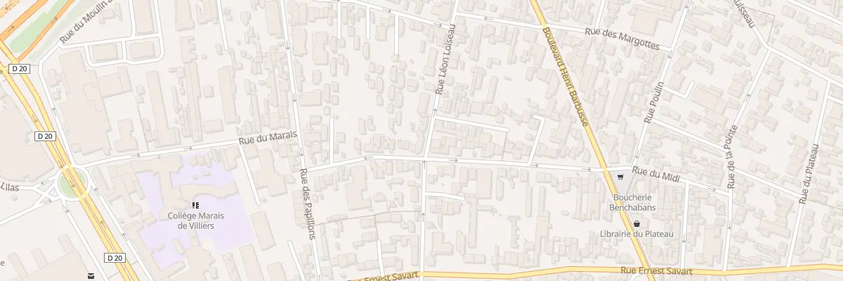 Plan du 17 Rue Leon Loiseau à Montreuil