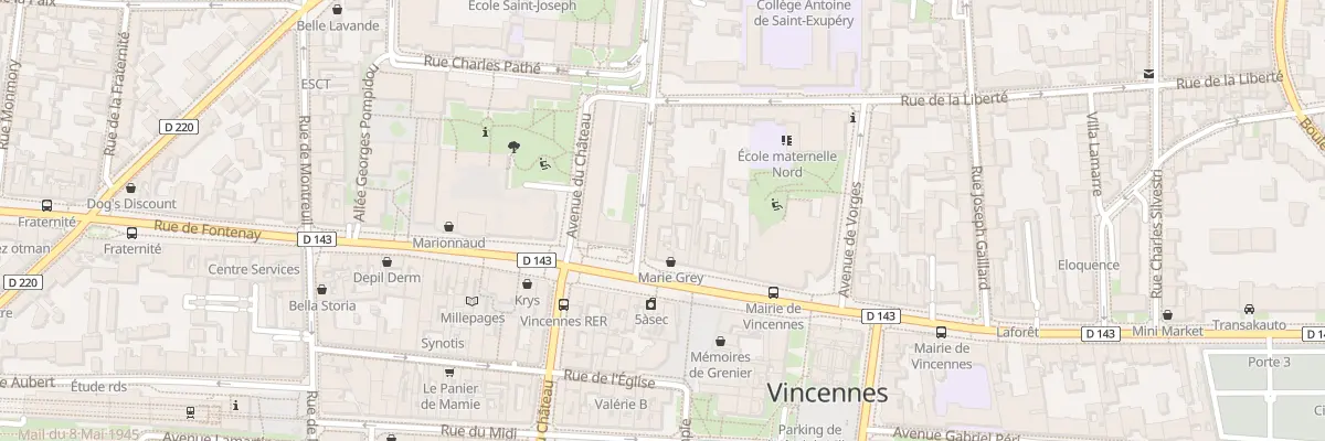Plan du 2 Rue de Strasbourg à Vincennes