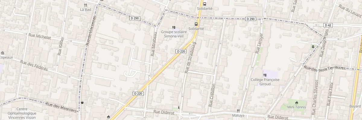 Plan du 128 Av de la République à Vincennes