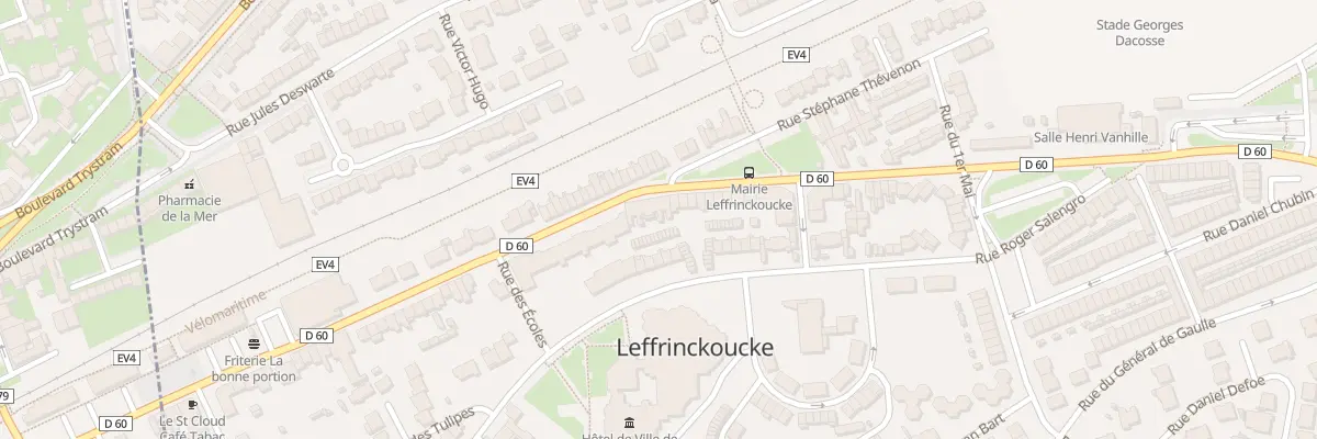 Plan du 372 Rue des Anciens Combattants à Leffrinckoucke