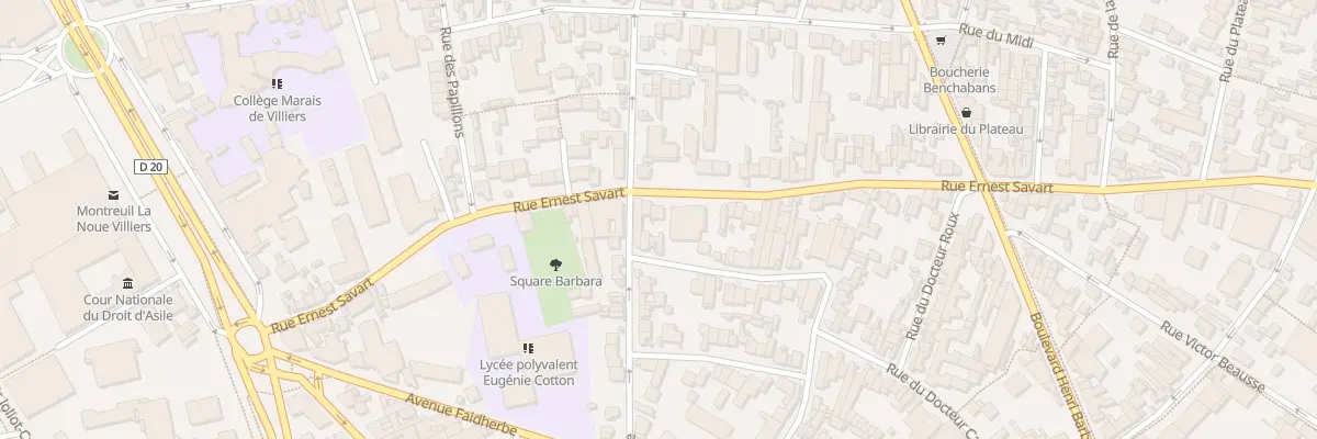 Plan du 46 Rue Ernest Savart à Montreuil