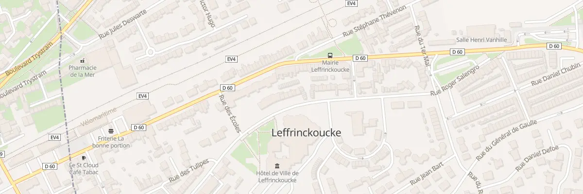 Plan du 453 Rue Roger Salengro à Leffrinckoucke