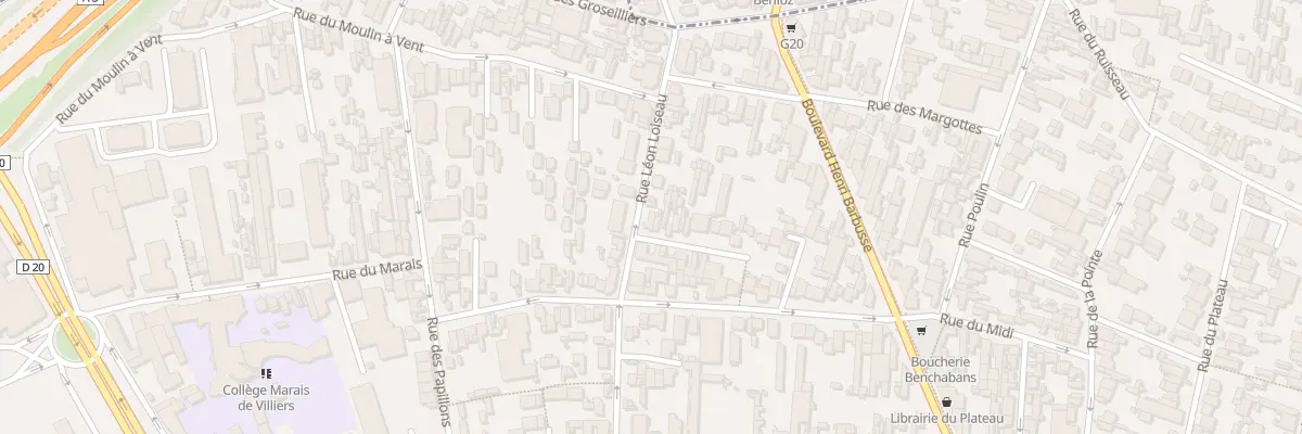 Plan du 14 Rue Leon Loiseau à Montreuil