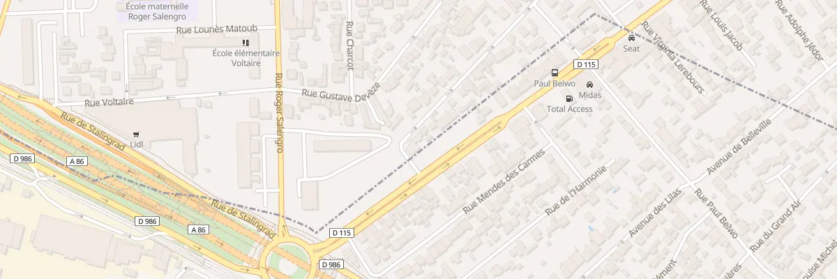Plan du 10 Rue Danielle Casanova à Drancy