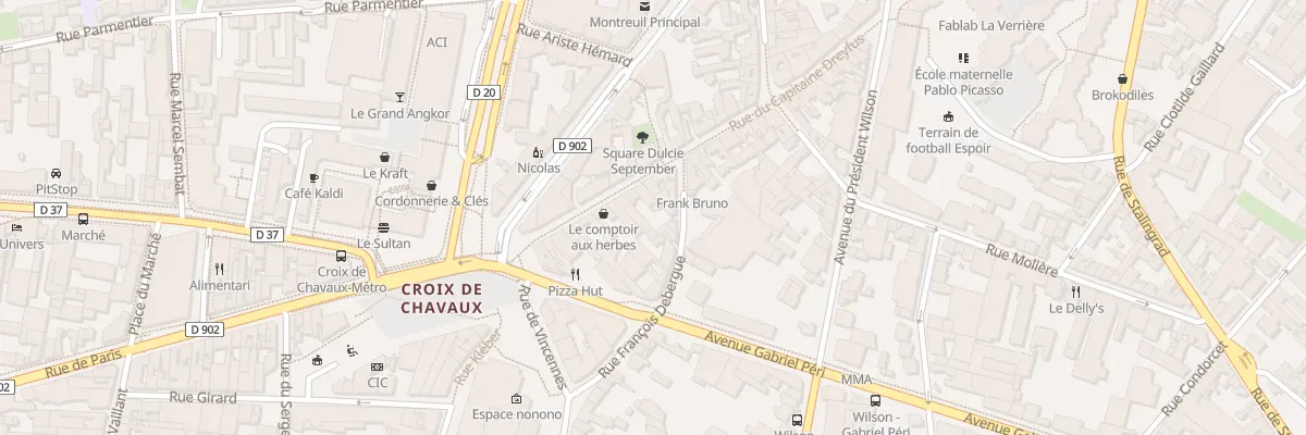 Plan du 22 Rue du Capitaine Dreyfus à Montreuil