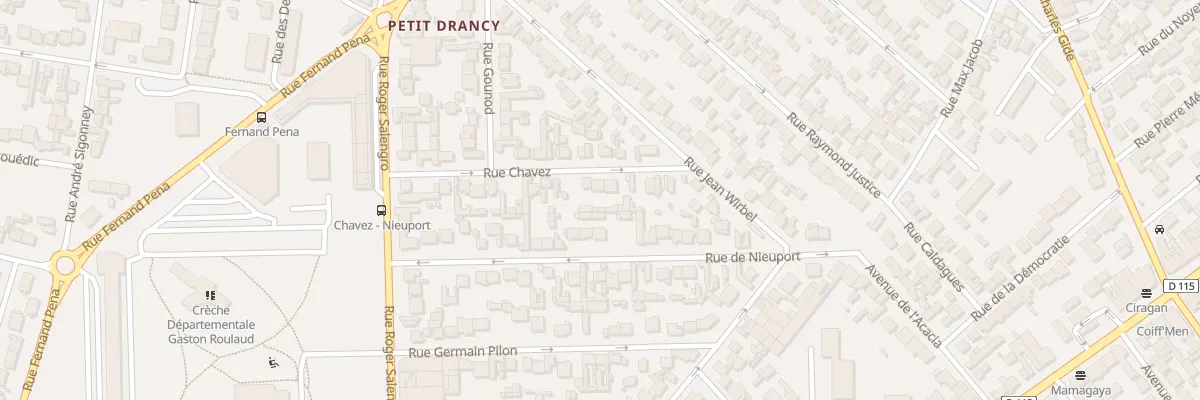 Plan du 32 Rue Chavez à Drancy