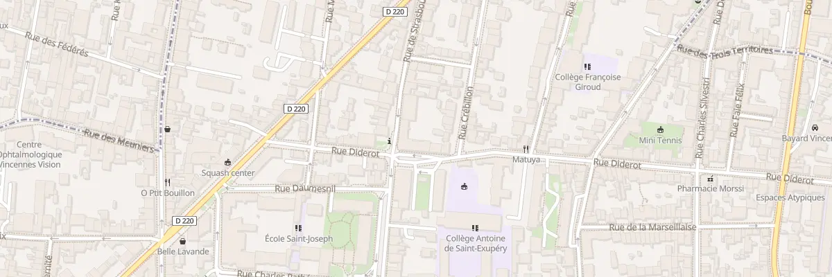 Plan du 21 Rue Diderot à Vincennes