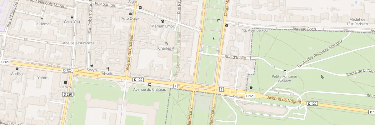 Plan du 9 Crs Marigny à Vincennes