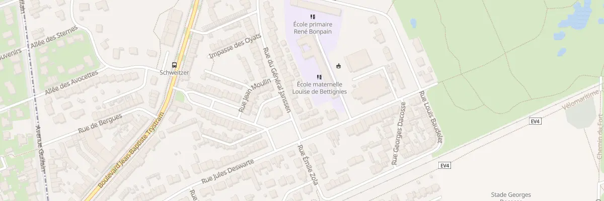 Plan du 42 Rue du Gen Janssen à Leffrinckoucke