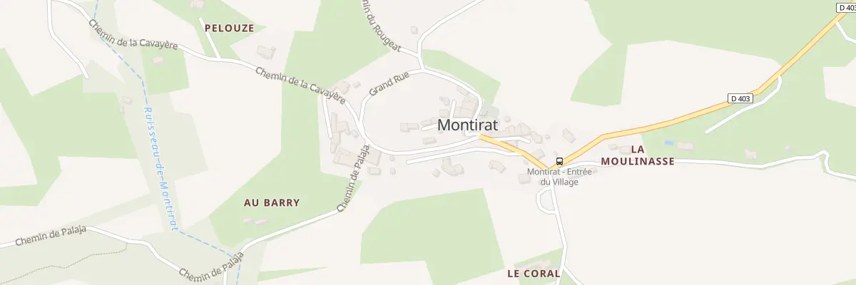 Plan du 1 Le Village à Montirat