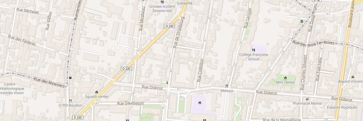Plan du 50 Rue de Strasbourg à Vincennes