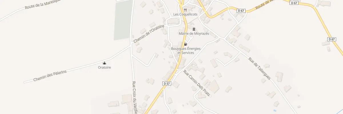 Plan de la Rue du Clocher à Moyrazès