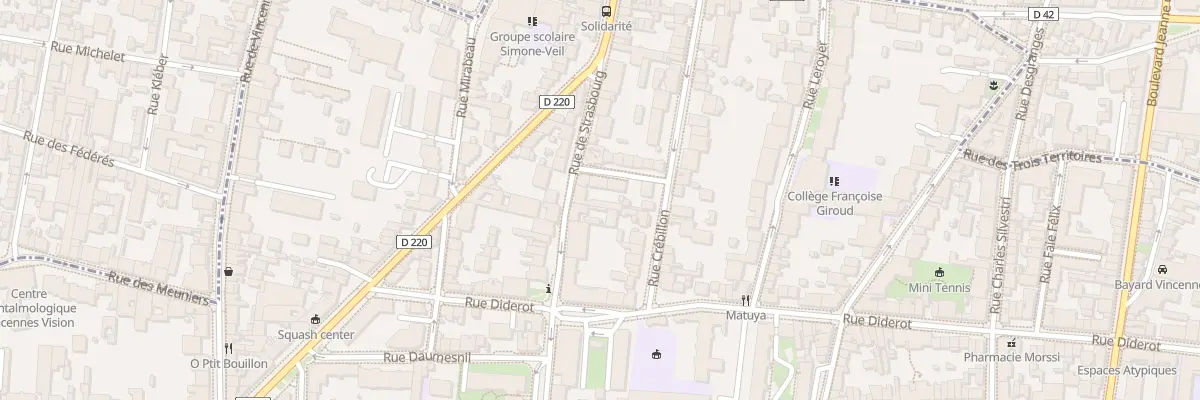 Plan du 52 Rue de Strasbourg à Vincennes