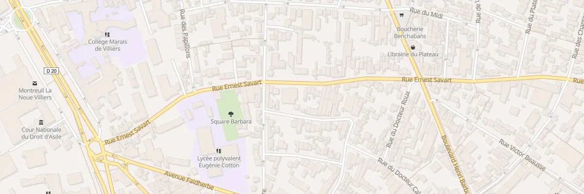 Plan du 48 Rue Ernest Savart à Montreuil