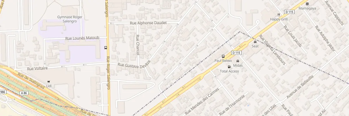 Plan du 21 Rue Danielle Casanova à Drancy