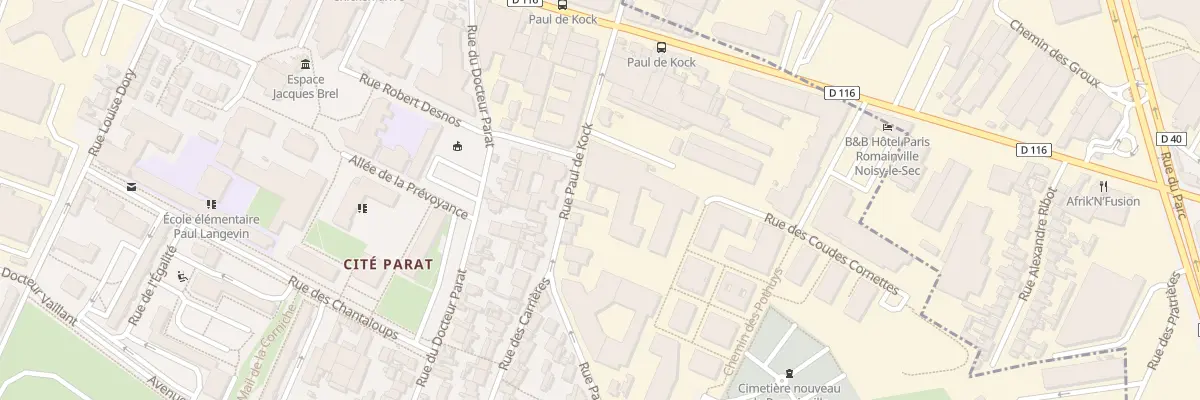 Plan du 160 Rue Paul de Kock à Romainville