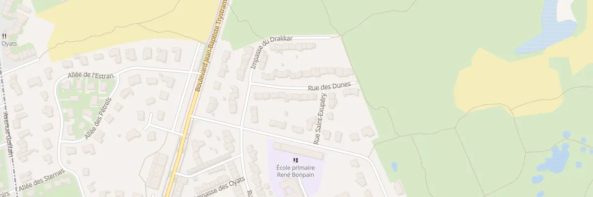 Plan du 64 Rue des Dunes à Leffrinckoucke