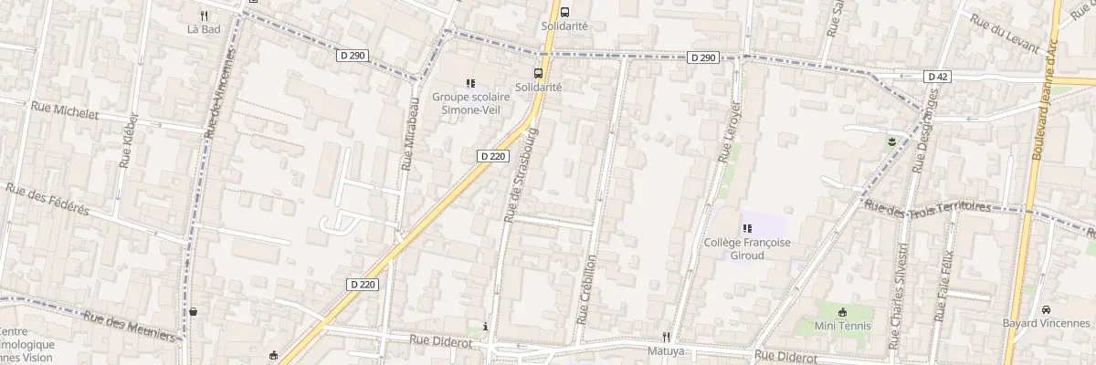 Plan du 58 Rue de Strasbourg à Vincennes