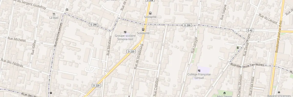 Plan du 64 Rue de Strasbourg à Vincennes