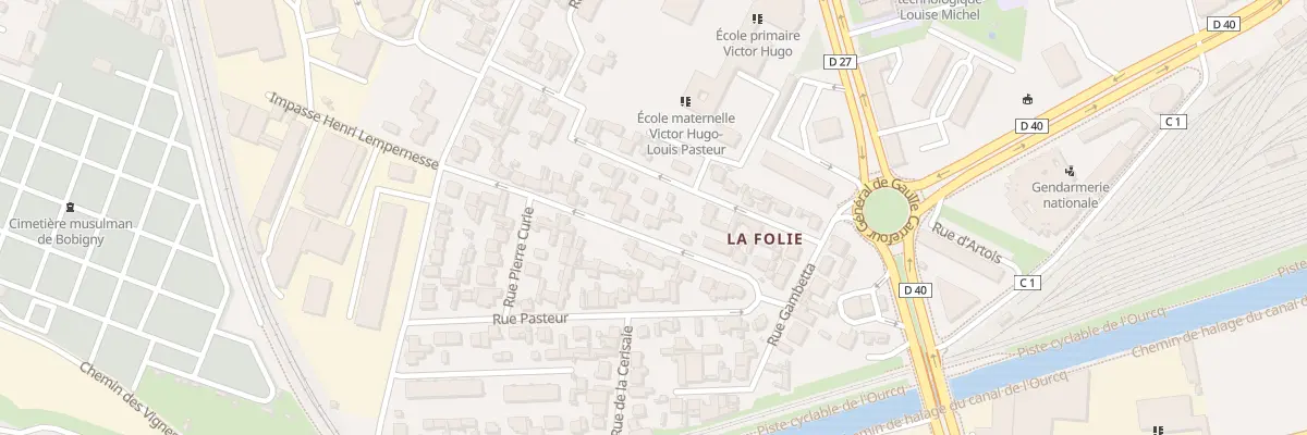 Plan du 25 Rue Pasteur à Bobigny