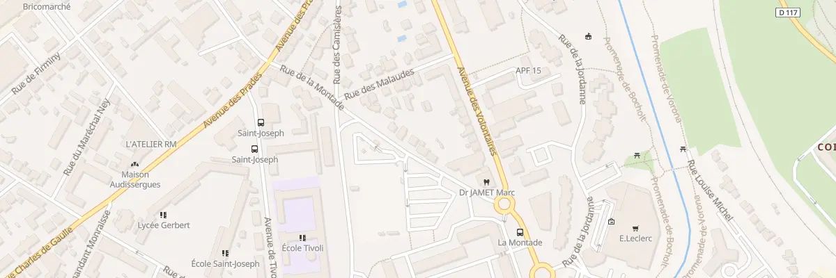 Plan du 14 Rue de la Montade à Aurillac